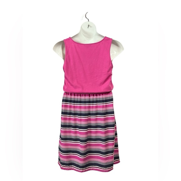 NWOT, Tommy Hilfiger, Pink and Navy Striped Dress, Large - Picture 6 of 8